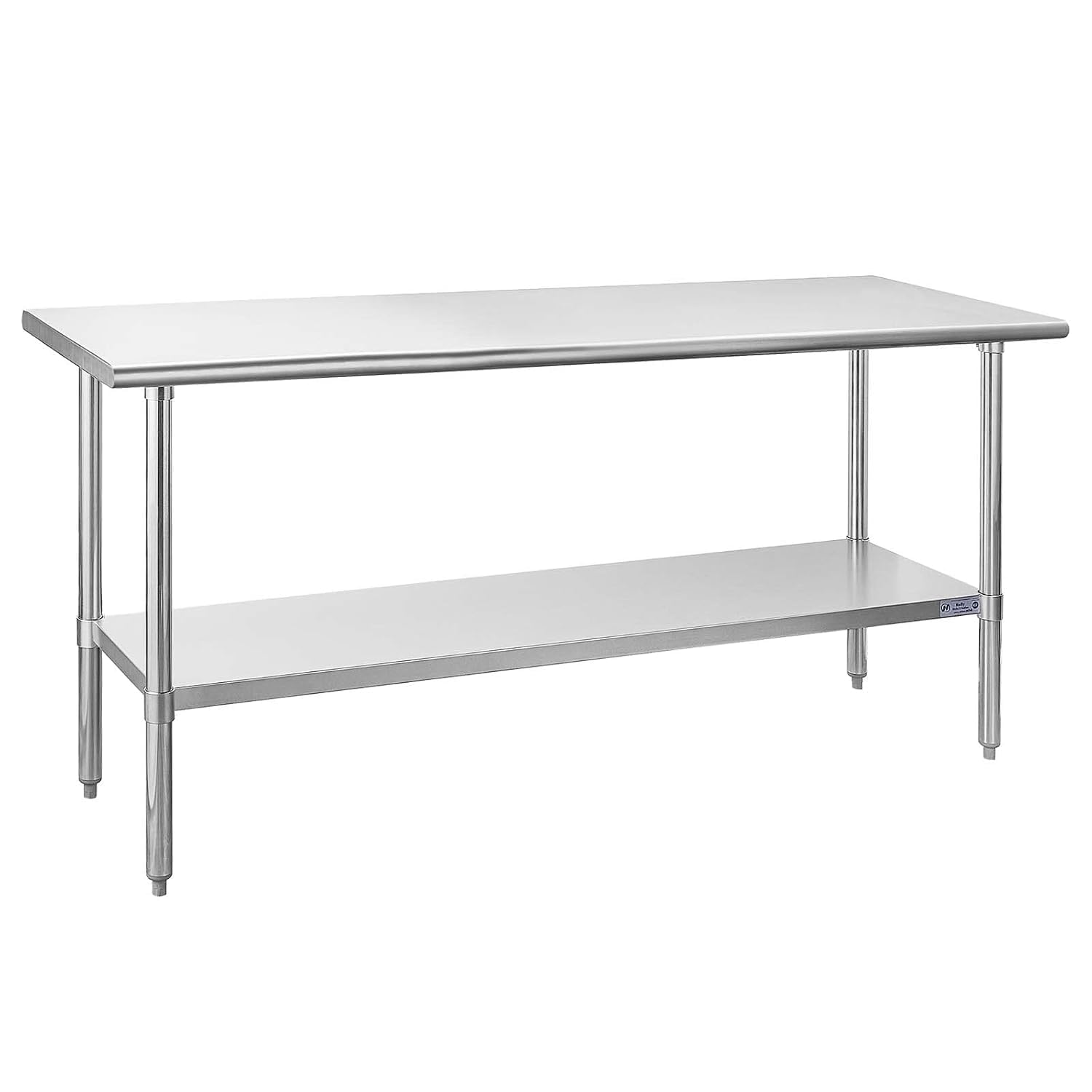 Photo 1 of Hally Stainless Steel Table for Prep & Work 24 x 72 Inches, NSF Commercial Heavy Duty Table with Undershelf and Galvanized Legs for Restaurant, Home and Hotel