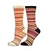 TeeHee Women's Ladies Value 6-Pair Crew Socks (Ministripe)