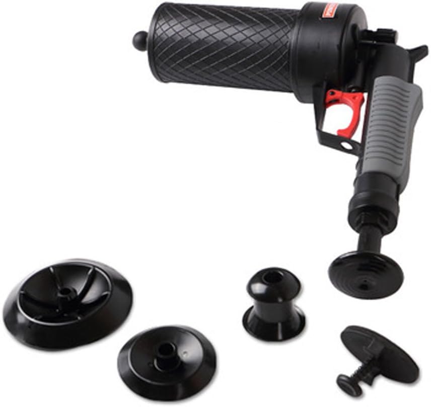 Air Pressure Drain Pump Pipe Dredge Tools, Air Power Drain Blaster, High Pressure Drain Opener for Toilet Bathroom, Suite for Dredging Home Toilet Bathtub Sink with 4 Suckers#5111（Black）