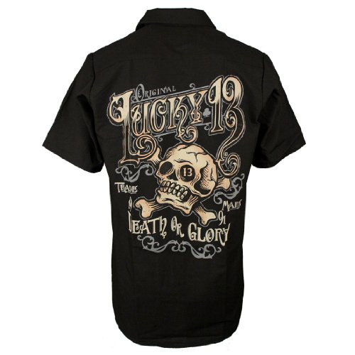 Lucky BrandMens Skull And Cross Bones Work Shirt