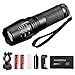 LED Tactical Flashlight T6 - High Lumen, Zoomable, 5 Modes, Water Resistant, Handheld Light - Best Camping, Outdoor, Emergency, Everyday Flashlights (Black SET)