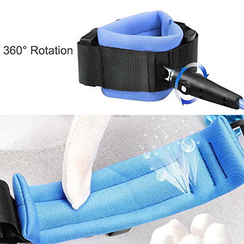 Anti Lost Wrist Link 2 Pack Comfort Padded Wristband Child Safety Walking Strap Leash with Lock Durable Steel Cable Pink & Blue(4.9ft & 8.2ft) for Girls,Boys - Thumbnail 3