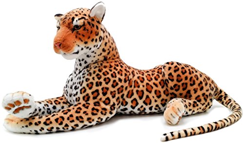 Lahari the Leopard | 3 1/2 Foot (Without Tail!) Big Stuffed Animal Plush Cat | Shipping from Pennsylvania | By Tiger Tale Toys