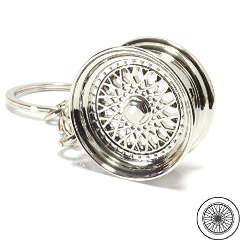 Car Sport Wheel Sport Rim Drift Race Offset Deep Dish 2 Pieces Wheel Rim Car Motorcycle Auto Racing Sport Performance Parts Keychain Keyring For Universal Key