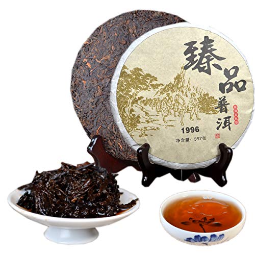 Chinesischer Pu'er Tee 357g ï¼0,787LBï¼ Reifer Puer Tee Schwarzer Tee Schätze Pu'er Tee Alter Pu-Erh-Tee Gekochter Tee Alte Bäume Pu Erh-Tee Gesundheitswesen Pu er Tee