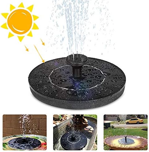 Eletorot Solar Water Fountain, 1.2W Garden Solar Fountain Pump Solar Pond Pump, Floating Fountain Pump for Garden Decoration, Bird Bath, Pond, Fish Tank, Pool, Water Cycling
