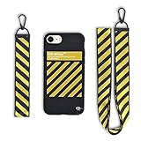 Keklle Design x Street Fashion - Slim Flexible TPU Durable Protective Case with Designer Lanyard for iPhone case (iPhone 7 & 8 Yellow)