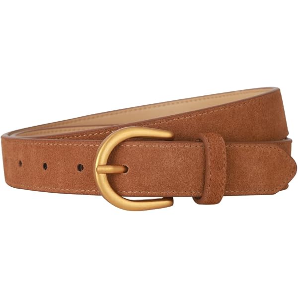 ROWAGY Western Women Suede Leather Waist Belt Pants Work 
