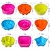36 Pcs Silicone Cupcake Baking Cups, AIFUDA Reusable Mini Cake Cups Liners Mold Nonstick Muffin Donut Pan, 9 Shapes