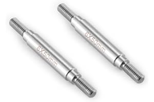 RC HUB RCHUBAM 2Pcs Stainless Steel RC Links 1 Pair RC Steering Linkage Set M4 x 50mm/55mm/60mm/70mm/75mm~155mm Compatible with 1/10 Scale Axial Wraith SCX10 TRX-4 RC Crawler Car (50mm)