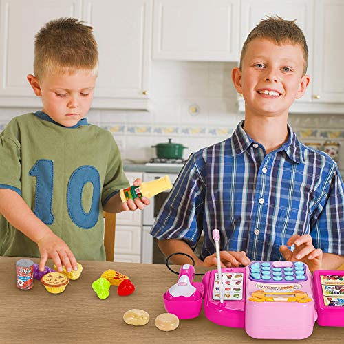 image for FunsLane Cash Register for Kids Pretend Play Toys with Electronic Soun