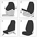 AULLY PARK Car Seat Cover Universal Fit Leatherette Bucket Auto Seat Covers 2 Set Black