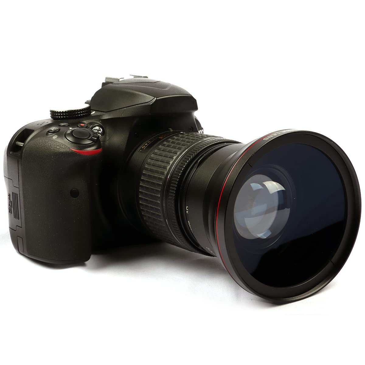 Lightdow 58MM 0.43x High-Definition Wide Angle + Macro Lens Attachment for Canon EOS Cameras - Enhance Your Photography Creativity (φ58mm)