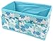 Pooqdo Newest Makeup Cosmetic Storage Box Bag Bright Organiser Foldable Makeup Stationary Container (Blue)