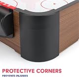 Power Play Air Hockey Table Game 20in Wooden Portable Brown view 5