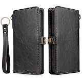 Samsung Galaxy S9 Wallet Black Case, [Folio Cover] [Stand Feature] Premium Credit Card Flip Case Protective Luxury PU Leather with Card Slot + Side Pocket Magnetic Closure