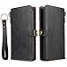 Samsung Galaxy S9 Wallet Black Case, [Folio Cover] [Stand Feature] Premium Credit Card Flip Case Protective Luxury PU Leather with Card Slot + Side Pocket Magnetic Closure