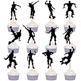 GmakCeder Dance Floss Cupcake toppers for Fortnite Birthday Cake decoration Party Supply