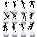 GmakCeder Dance Floss Cupcake toppers for Fortnite Birthday Cake decoration Party Supply
