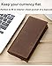 YALUXE Men's RFID Blocking Long Bifold Leather Wallet with 12 Card Slots