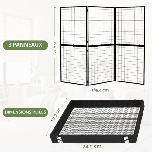 DEYEGELEA Gridwall Foldable Billboard - Pack of 3 2x5ft (61x152cm) Heavy Duty Z Wire Mesh Wall Panels for Retail Shop, Trade Show, Pop Up Store, Display Stand