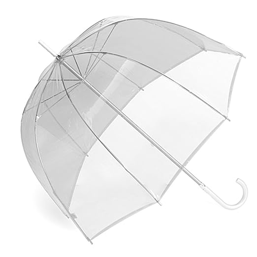 34" Children's Clear Plastic Dome Bubble Rain Umbrella