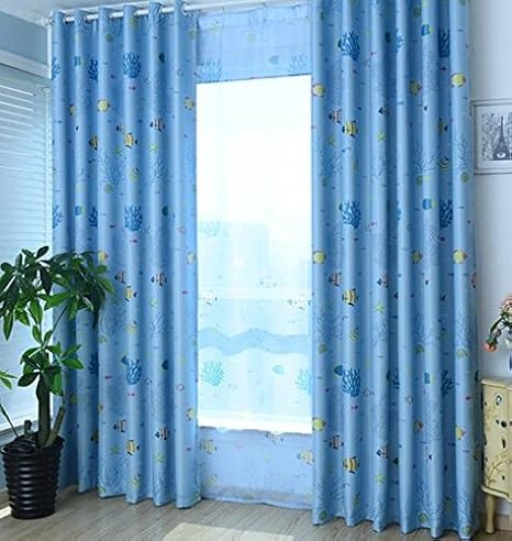 Curtains Fabric Garden Sunshade Living Room Bedroom Window Semi