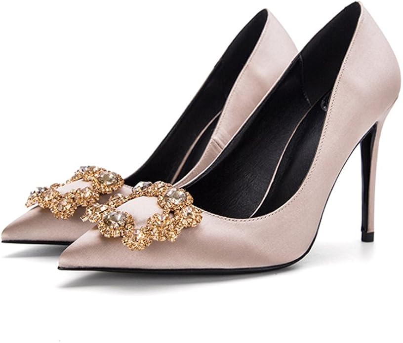 Shoes 10cm Champagne Bridal, high Heels, fine Heel Shallow Shoes 10cm Champagne Bridal, high Heels, fine Heel Shallow
