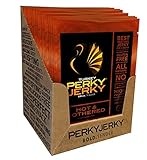 Perky Jerky Turkey Hot & Bothered, 1 ounce (Pack of 12)