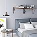 VASAGLE Industrial Floating Shelves, Hanging Shelves Wall Mounted, Decor Shelves Set of 2, Wood Look Accent Furniture Metal Frame Living Room Bathroom Bedroom Kitchen Office ULCR01BX, Rustic Brown