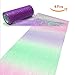 Csdtylh 4 Pcs Polychromatic Tulle Roll Spool Fabric 15cm × 10 Yards Table Runner Chair Sash Bow Tutu Trim Bridal Wedding Party DIY Decoration Atmosphere