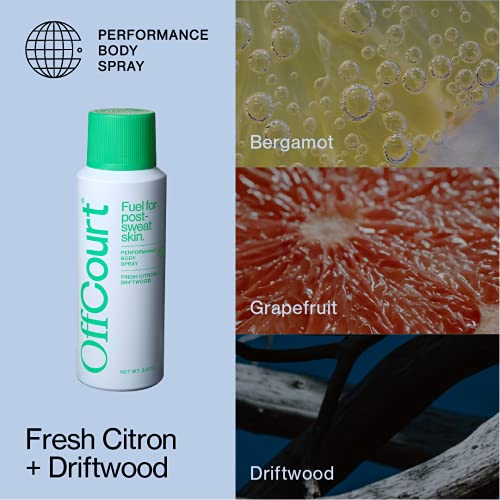 OffCourt Deodorant Body Spray for Men Aluminum Free Powerful