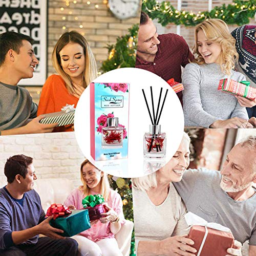 Reed Diffuser Rose Home Fragrance Oil Reed Diffuser Set with Diffuser