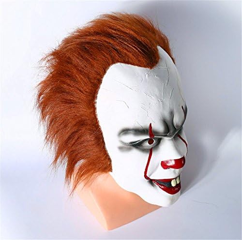 Full Face Soft Latex Clown Mask | Pennywise Scary mask Clown Scary Costume Cosplay Decorations for Halloween White