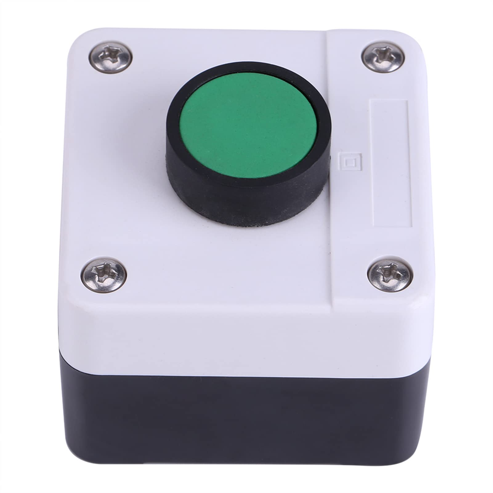 Flip Switch with Box, Push Button Switch, Akozon Waterproof Momentary Push Button Switch, Switch Button Pusher Green Push Button Switch One Button Control Box for Gate Opener