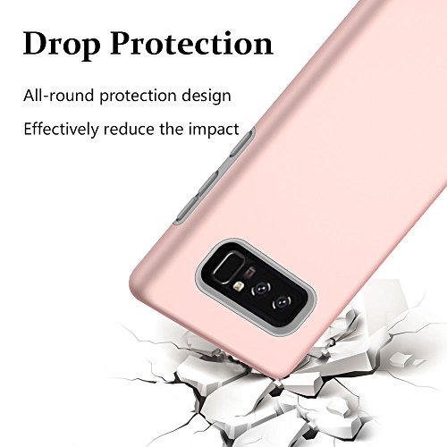 Note 8 Case, Galaxy Note 8 Case, MagicSky Slim Corner Protection Shock Absorption Hybrid Dual Layer Armor Defender Protective Case Cover for Samsung Galaxy Note 8 (Rose Gold)