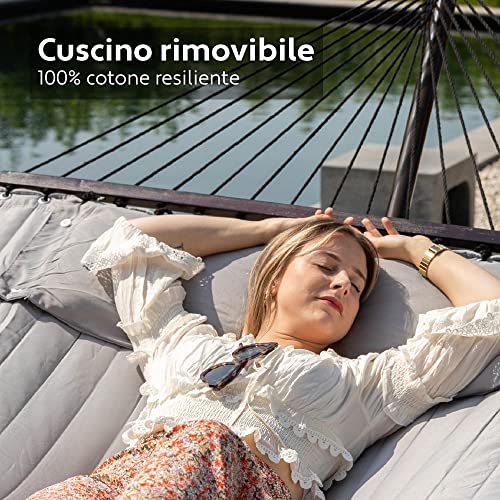VITA5 Garden Hammock with Stand for Hours of Relaxation - Hammock for Two People Perfect for Sleeping Together - Hammock with Strong and Durable Metal Frame - Portable Hanging Hammock