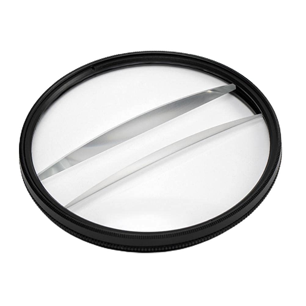 HUSHUI Photography Effect Filter,Glass Kaleidoscope Prism Double Half Moon Camera Filter Accessories Photography Props