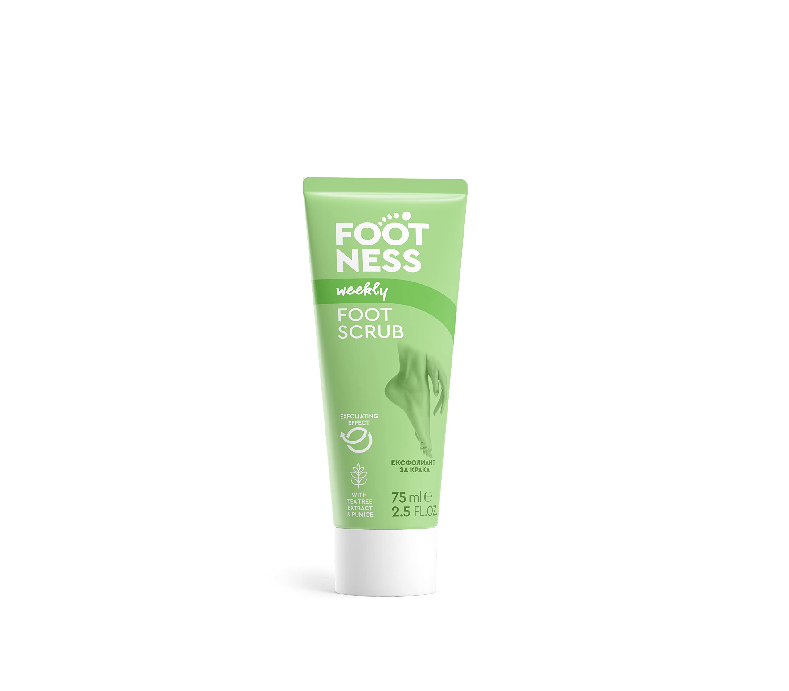 FOOTNESS Foot Scrub - Exfoliates gently, softens and restores the skin, leaving a fresh feeling. (75 ml)