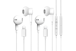 FRRFOLT 2 Packs-for iPhone Headphones Wired Earbuds Earphones Nosie Reduction Built-in Microphone & Volume Control Headsets Compatible with iPhone 14/13/12/11/XR/XS/X/8/7/SE/Pro/Pro Max