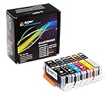 6 Pack Arthur Imaging Compatible Ink Cartridge Replacement for Canon PGI-270XL CLI-271XL (1 Large Black, 1 Small Black, 1 Cyan, 1 Yellow, 1 Magenta, 1 Gray, 6-Pack)