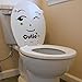 Wall sticker, Hatop Toilet Toilet Stuck Lovely Smiling Face Free To Stick Notebook Stick (B)