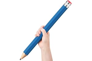 Trandraft 16 Inch Wooden Large Jumbo Pencils Giant Big Funny Wood Pencil with Cap and Eraser Fun Novelty Gifts for Kids School Kindergarten Home Office Prop Supplies(Blue)