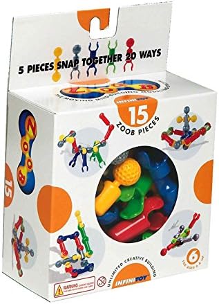 Zoob 15 Pieces Construction Building Starter Kit By Infinitoy