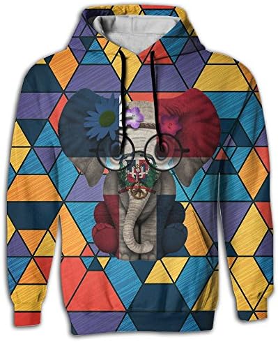 Dominican Republic Flag Men's Hoodie 3D Printed Front Pocket Pullover Sweatshirt Sport Outwear Jacket Coat Sport Outwear