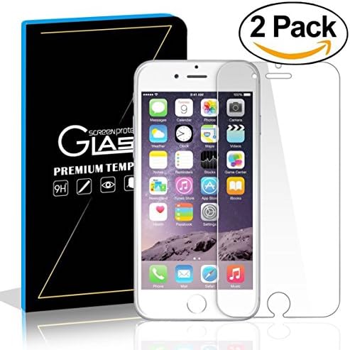 iPhone 6s Screen Protector, ZiBay iPhone 6 / iPhone 6s Ultra Clear Glass Screen Guard [Tempered Glass] 0.3mm Thickness (2 PACKS) (2-PACK)