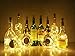 Aluan Wine Bottle Lights with Cork Christmas Lights 15 LED 10 Pack Fairy Lights Waterproof Battery Operated Cork String Lights for Jar Party Wedding Christmas Festival Bar Decoration, Warm White