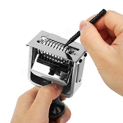 Automatic Number Stamp SENREAL Self Inking Number Stamps Kit Portable Numbering Machine with Metal Auto Jump Digits 2.3x1.4x5.1”-8 Digits