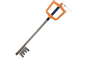 ZKBWFLA Stainless Steel sora KingdomHearts Keyblades White/Black/Yellow Key Real Metal About 34 inches Prop for Cosplay
