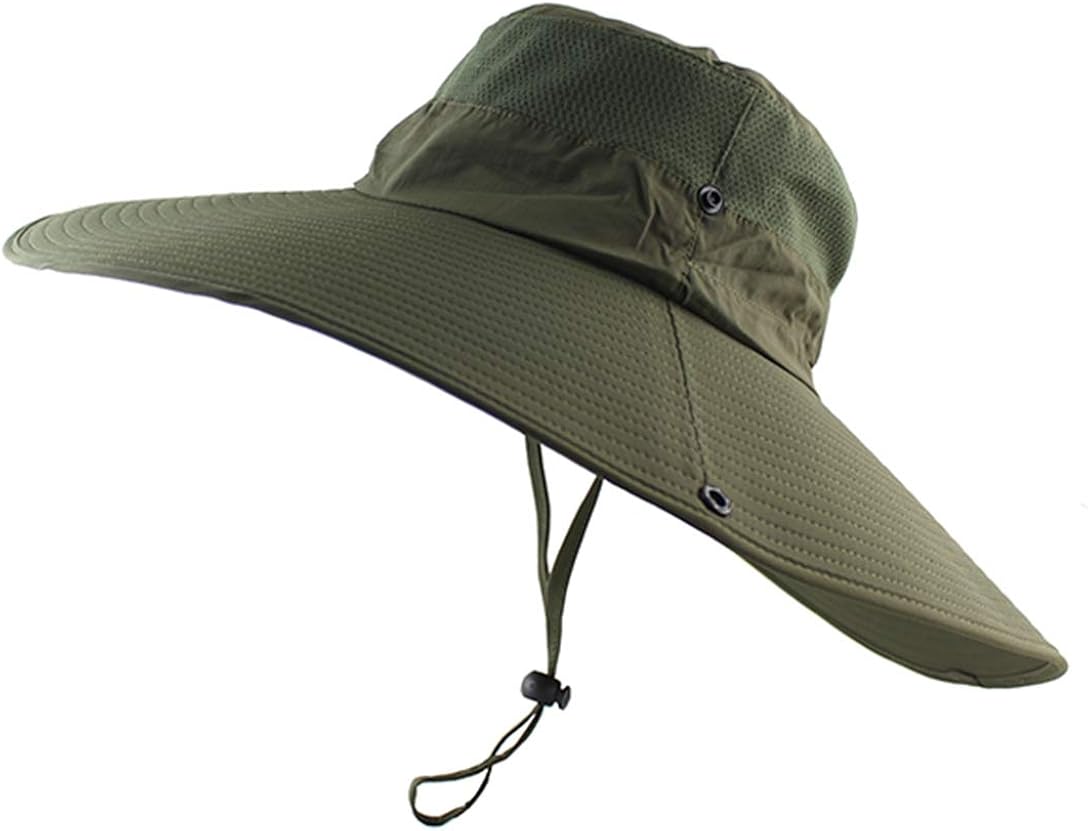 5.5 in Super Long Wide Brim Bucket Hat Breathable Quick